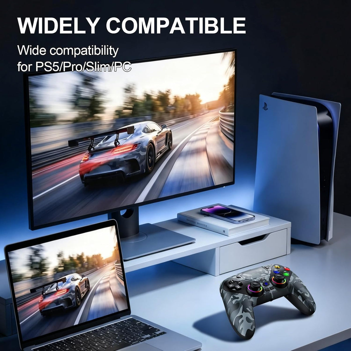 Nonbliep for PS5 Controller, Wireless Controller for PlayStation 5,...