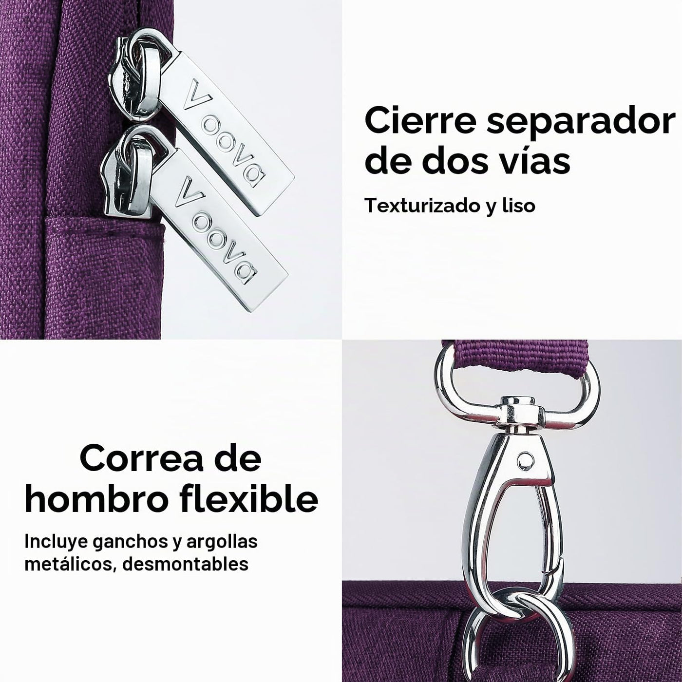 Voova Funda para portátil de 13 a 17 pulgadas, funda de transporte...