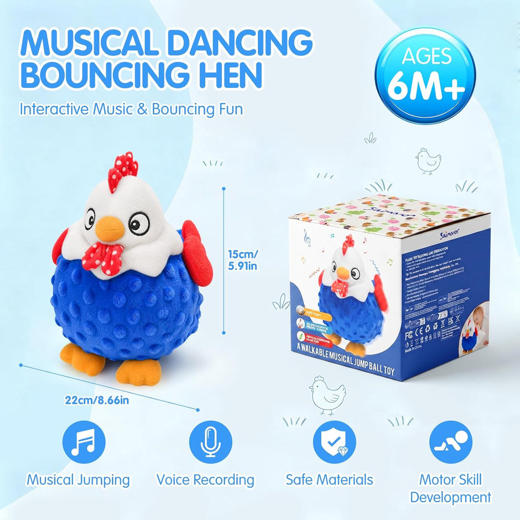 Juguetes para bebés - Pollo musical de peluche con repetición de voz