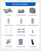 Mini dron con cámara HD FPV, cuadricóptero RC apto para principiantes para adolescentes y adultos, lente de inclinación de 90°, retención de altitud, despegue de una tecla, giros 3D, 3 modos de