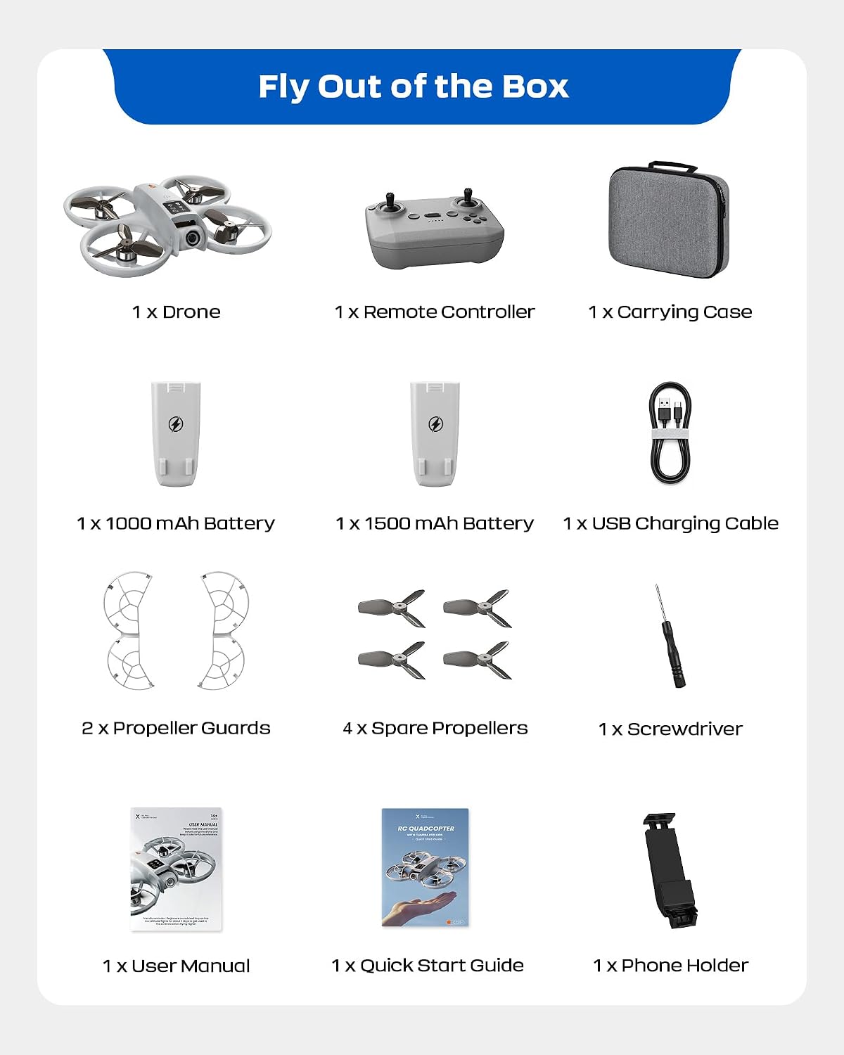 Mini dron con cámara HD FPV, cuadricóptero RC apto para principiantes para adolescentes y adultos, lente de inclinación de 90°, retención de altitud, despegue de una tecla, giros 3D, 3 modos de