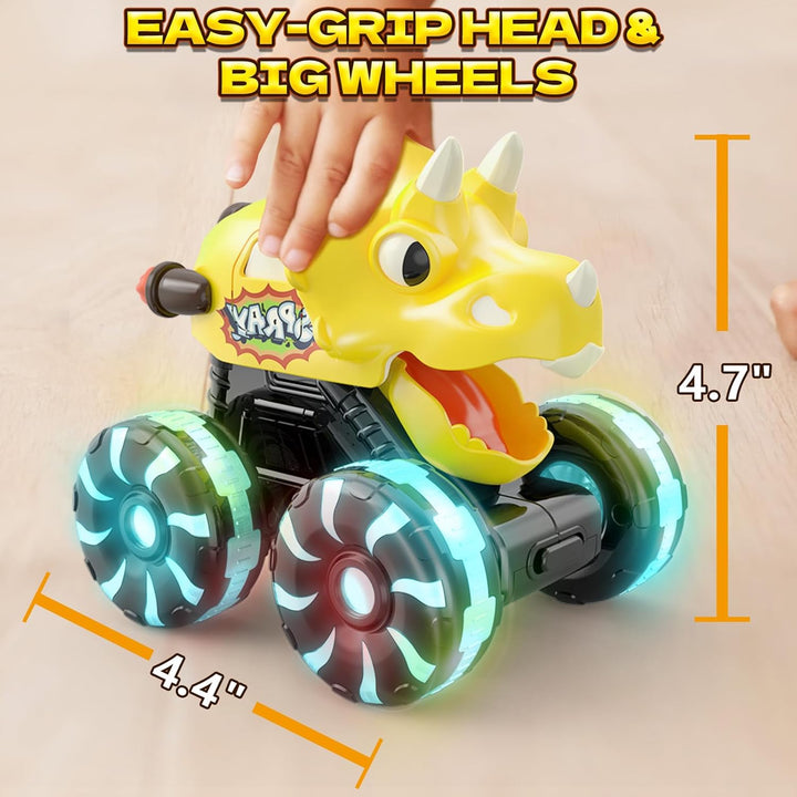 Intoypad Camión Monstruo Dino Triceratops Amarillo \u2013 Juguete d...