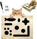Rascador de uñas de gato, caja de enriquecimiento de rompecabezas de arañazos para gatos con papel de lija para el cuidado de las garras de gato, uñas de corte sin estrés