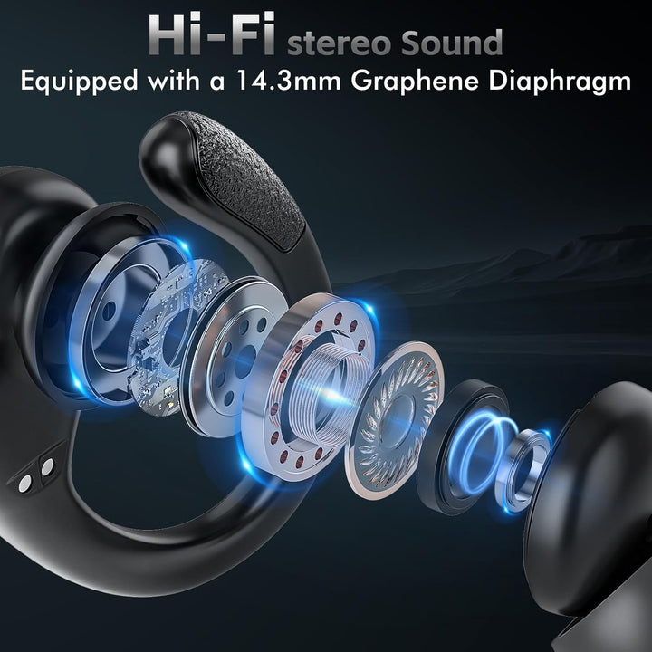 HAOYUYAN Auriculares inalámbricos Bluetooth 5.3 con reproducción de...