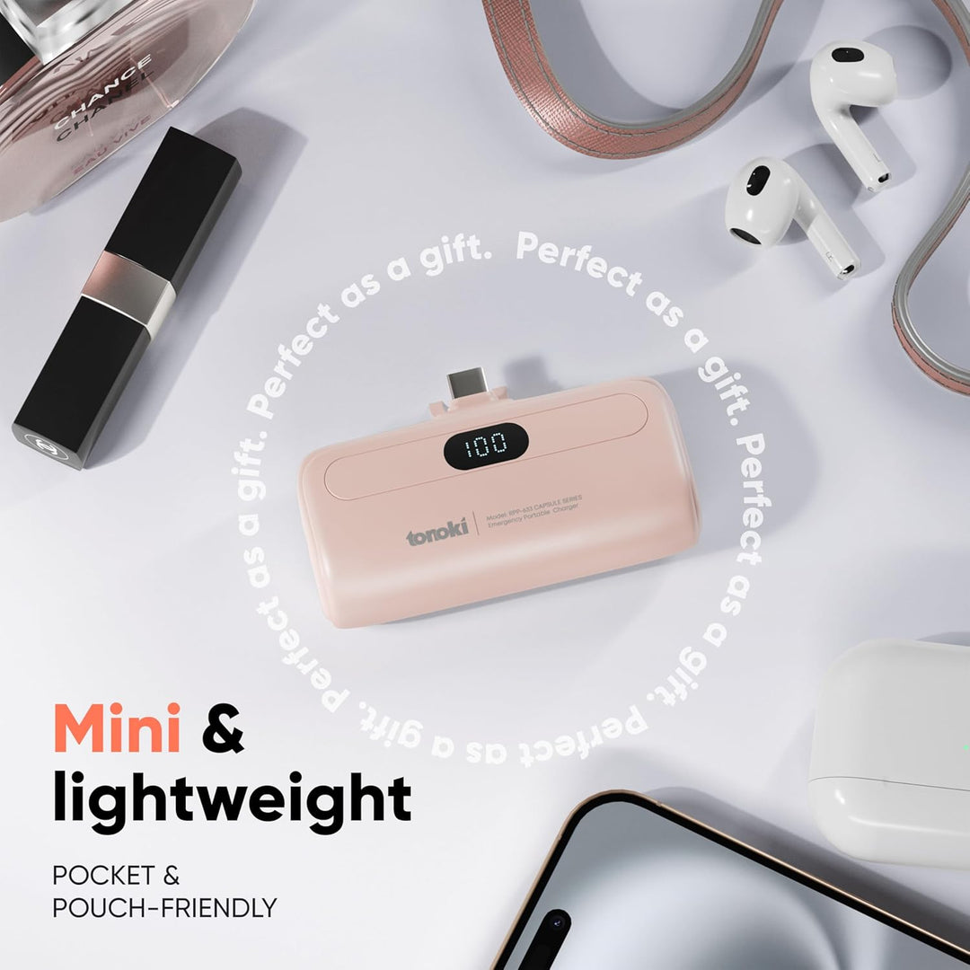 TONOKI Cargador portátil USB-C de 5000 mAh, para iPhone 15\/16\/17,...
