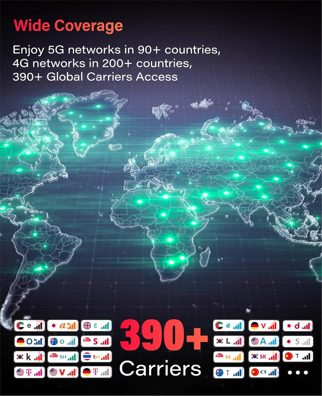 GlocalMe Red Numen Air 5G Punto de acceso móvil, punto de acceso Wi...