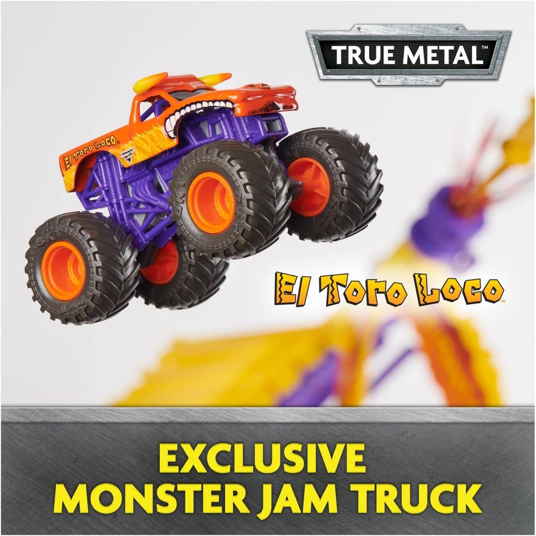 Monster Jam El Toro Loco Big Air Challenge Playset con camión monst...