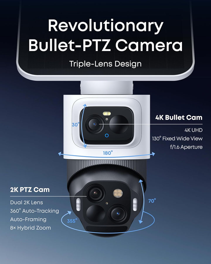 eufy Security eufyCam S4, Cámara de seguridad solar inalámbrica par...
