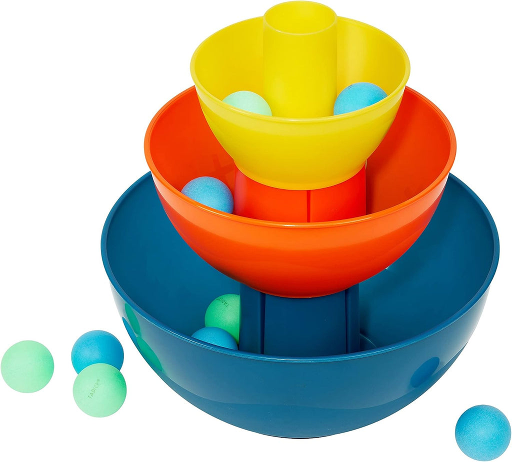 Little Kids Ballz'n | El juego de disparos de trucos de pelota de pong de ritmo rápido para adultos Tipsy y familia, diversión nocturna en el suelo, portátil, fácil almacenamiento, 2-6 jugadores