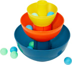 Little Kids Ballz'n | El juego de disparos de trucos de pelota de pong de ritmo rápido para adultos Tipsy y familia, diversión nocturna en el suelo, portátil, fácil almacenamiento, 2-6 jugadores