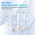 Enrutador WiFi AC1200, enrutador de Internet inalámbrico, Gigabit AC1200 | Versión mejorada