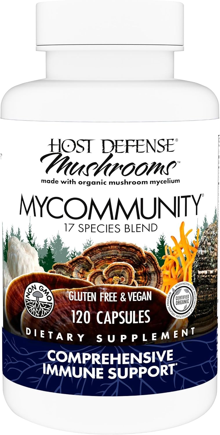 Host Defense MyCommunity Cápsulas - Suplemento de Hongos Mezcla de...