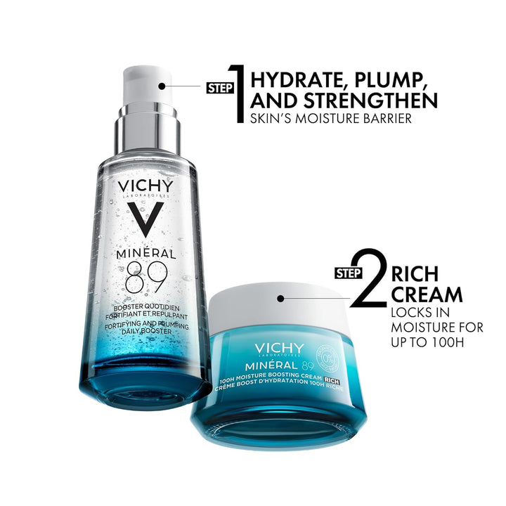 Vichy Mineral 89 Fragrance Free Cream, Moisture Boosting Cream with...
