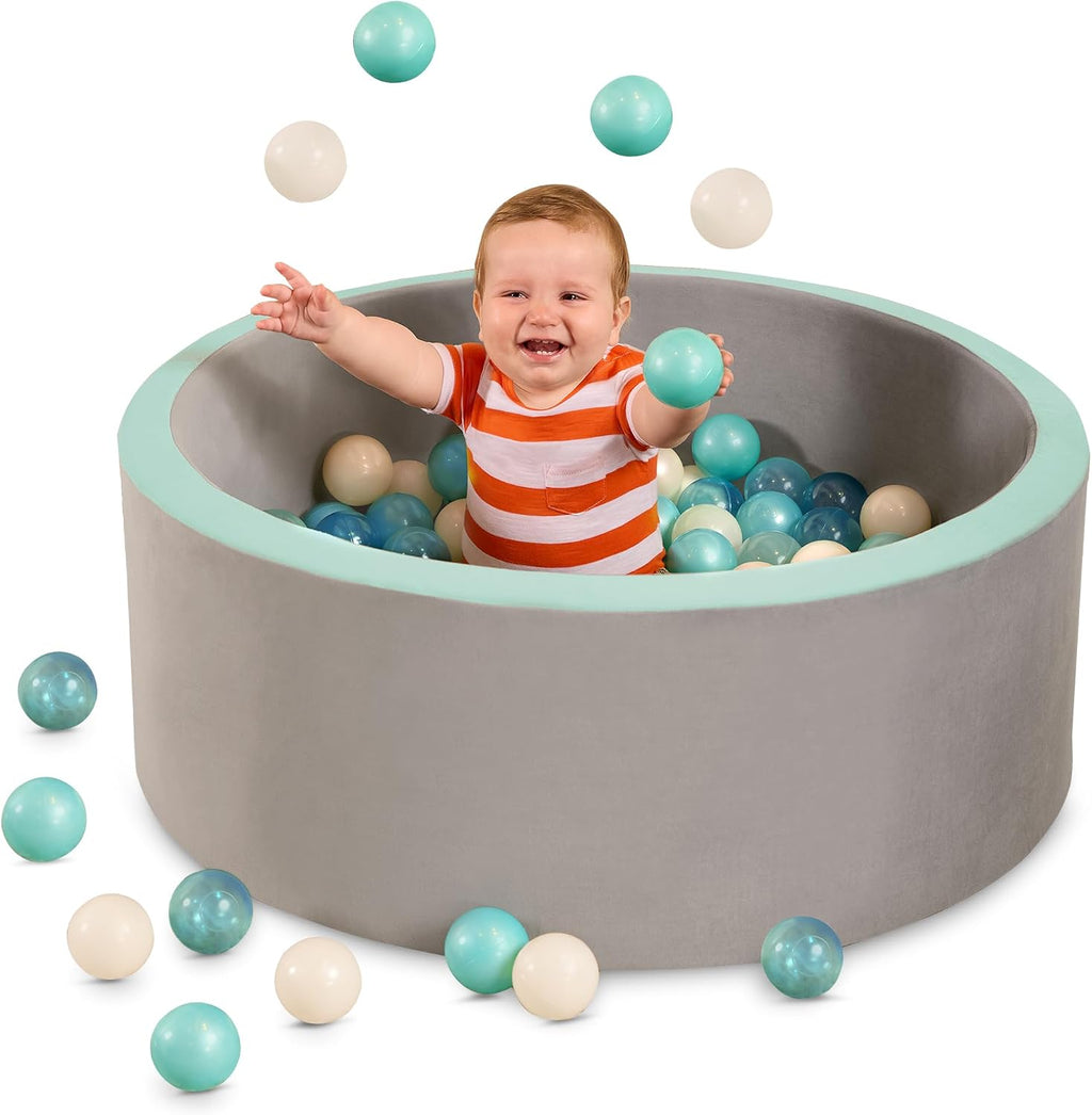 B. toys Battat Piscina de Pelotas de Espuma Suave con 100 Pelotas Reforzadas Resistentes a Aplastamiento