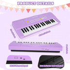 37 teclas para niños pequeños, teclado de piano eléctrico, pianos con micrófono