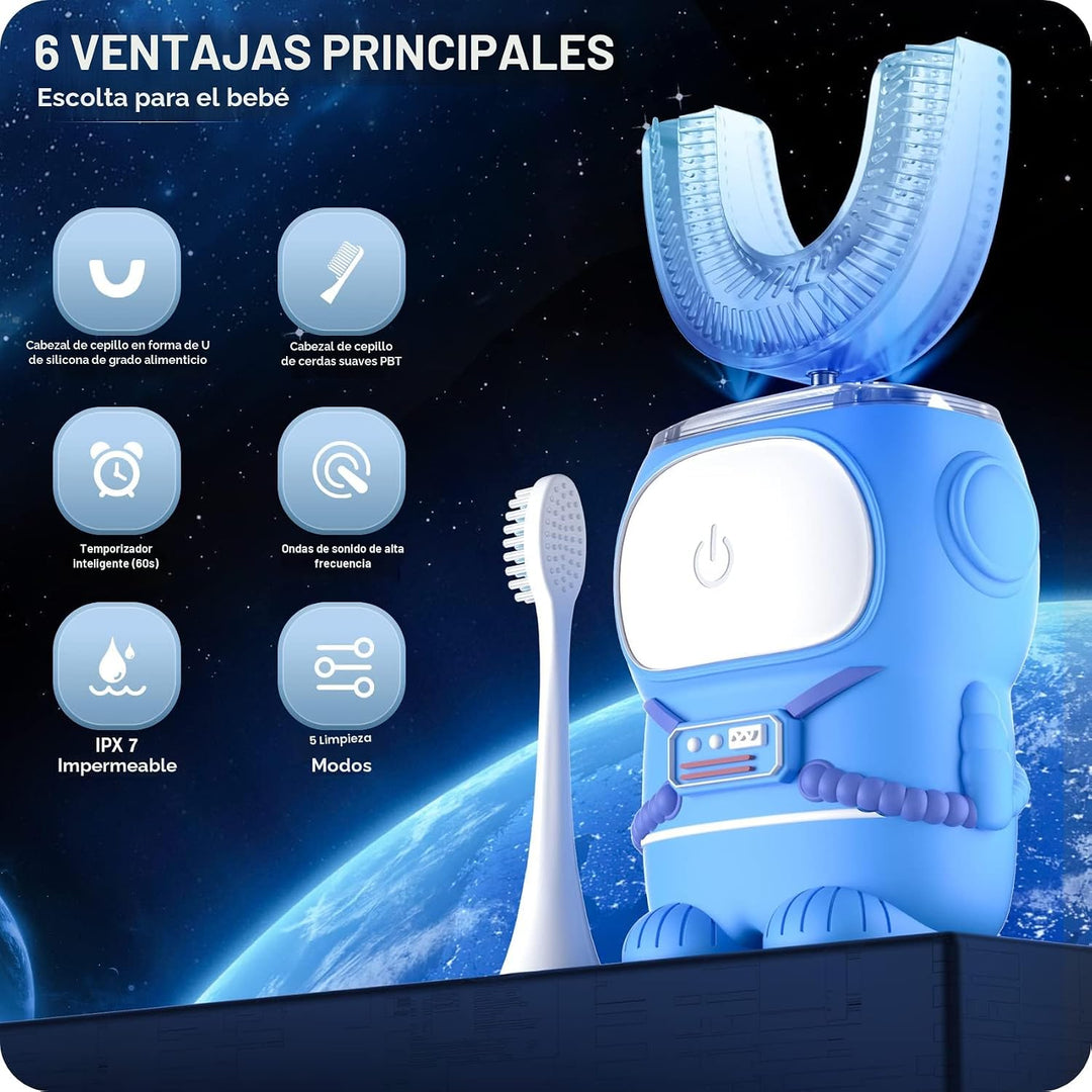 RexCodar Cepillo de dientes eléctrico ultrasónico en forma de U par...