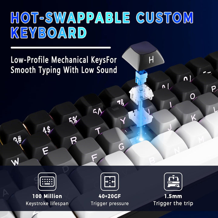 Taramico Mechanical Gaming Keyboard 65% Wired, Magnetic Switch Hot...