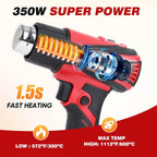 Pistola de calor inalámbrica compatible con batería Milwaukee m18 (sin