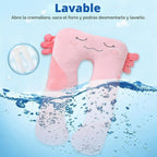 Cojines de peluche en forma de U de 47x23 pulgadas para niños, almohada grande y suave con forma de ajolote para dormir, grandes y lindos peluches, funda lavable, regalo para niños y niñas