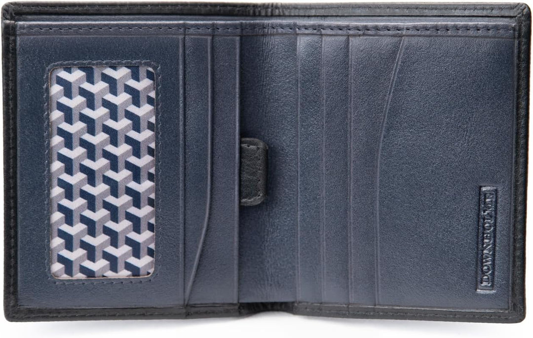Downholme Billetera de Cuero Bifold con Silueta Delgada para Hombre...