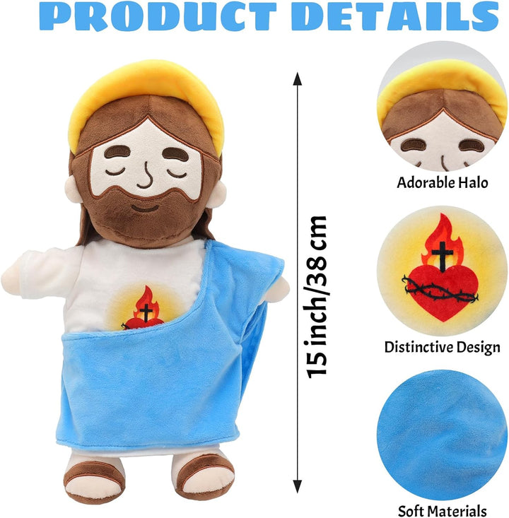 Yelakey Muñeco de Jesús de Peluche Relajante con Luz y Sonido, Muñe...