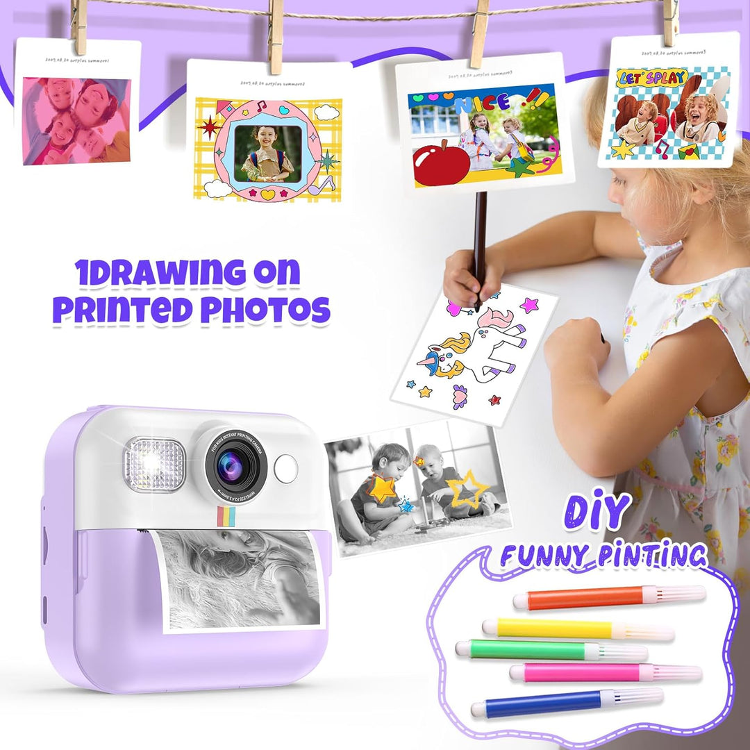 BOFIDAR Cámara de impresión instantánea para niños, cámara digital...