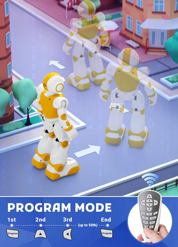 EduCuties Juguetes robot para niños, control remoto programable, ju...