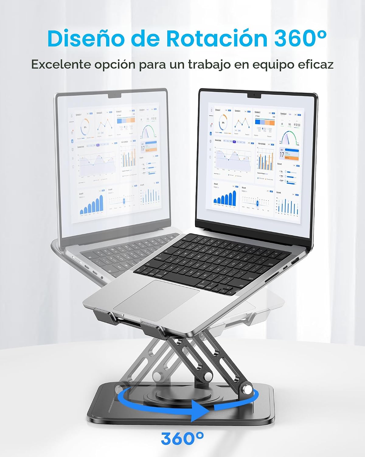 LOXP Soporte ajustable para laptop, soporte para computadora con ba...