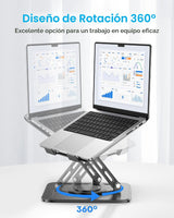LOXP Soporte ajustable para laptop, soporte para computadora con ba...