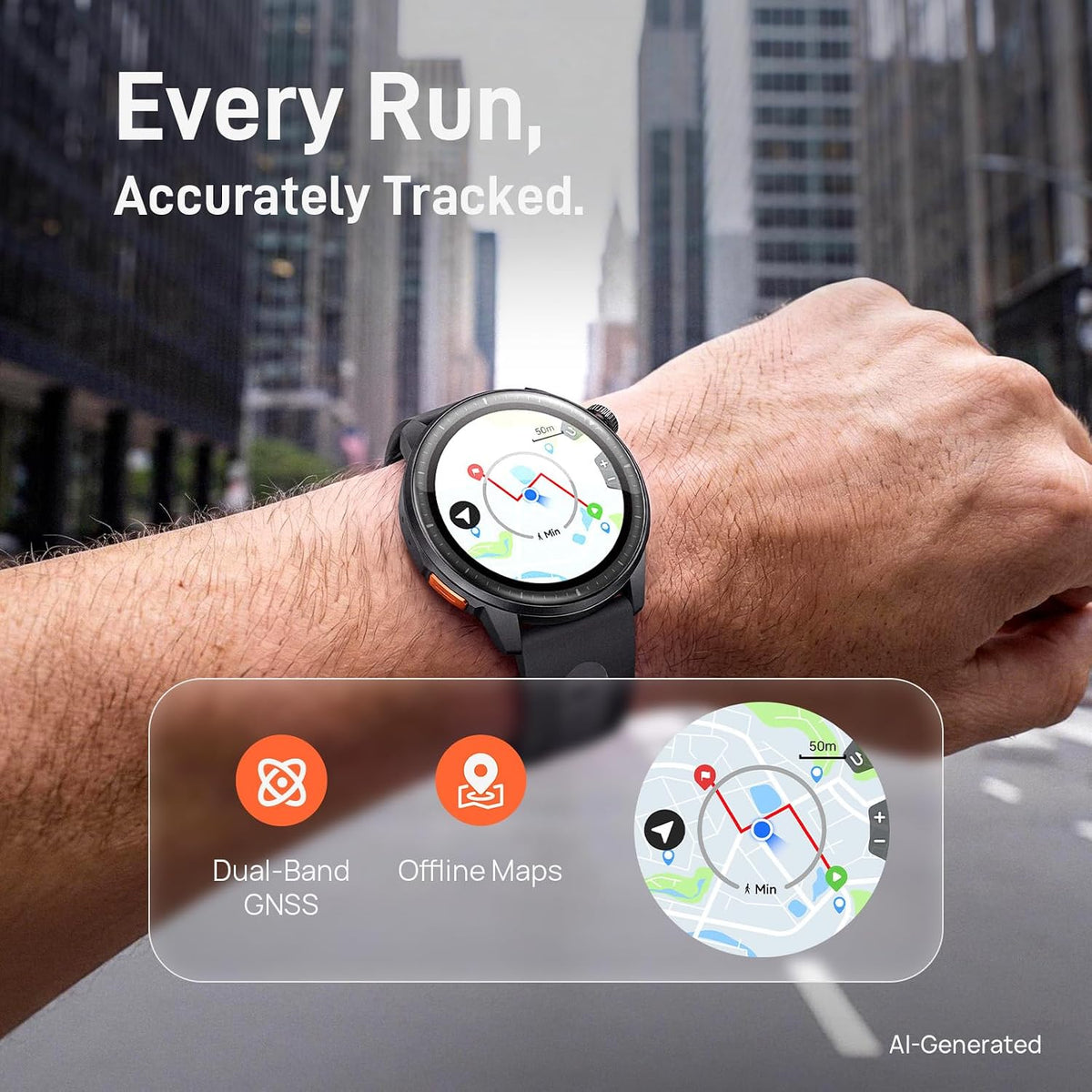 mibro AeroPace - Reloj inteligente con GPS para correr, ligero, 1.732 in