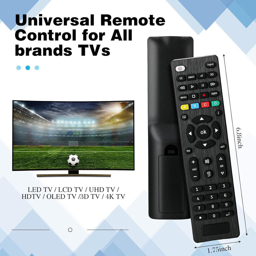 Paquete de 50 unidades de repuesto universales para TV, compatible con todos los televisores inteligentes, LED, LCD, HDTV, serie 3D, para motel, hotel, hogar de ancianos, regular