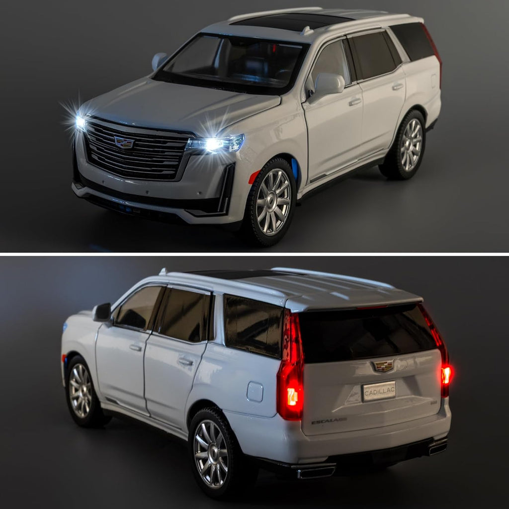 1:24 Escalade SUV Modelo Coche, Aleación Diecast Coche Coleccionable Regalo Blanco