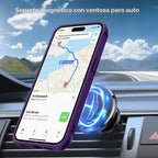 SKYLMW – Funda compatible con iPhone 15 con soporte magnético invisible tipo anillo, funda translúcida de grado militar para iPhone 15 de 6.1 pulgadas [compatible con MagSafe] [excelente sensación de