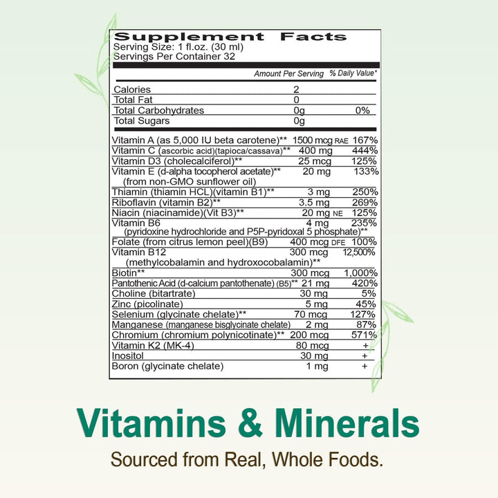 Vital Earth Minerals Super Multi - Multivitaminas líquidas para muj...