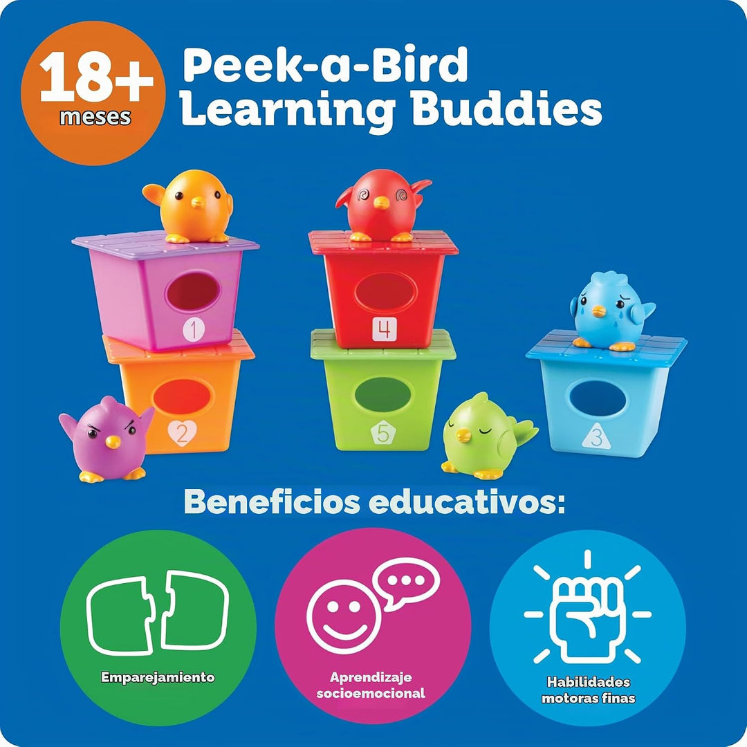 Learning Resources Peek-a-Bird Learning Buddies - 15 piezas, edad 1...