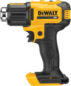 DEWALT Pistola de calor máxima de 20 V, inalámbrica, hasta 990 grados, 42 minutos de tiempo de funcionamiento, luz LED, pistola de calor con accesorios de boquilla plana y de gancho