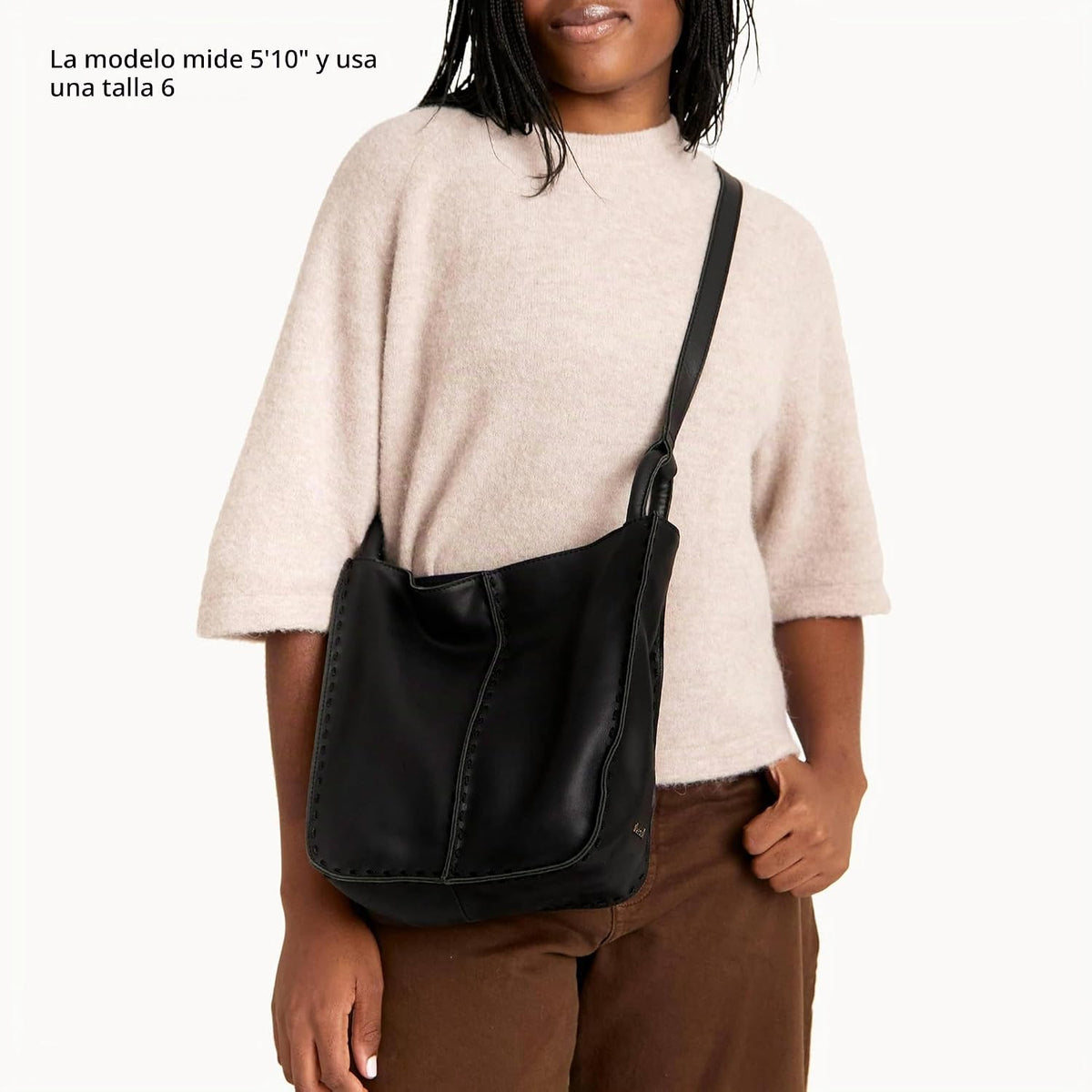The Sak Bolso cruzado Los Feliz - Bolso de cuero para mujer para todos los días y viajes - Cuerpo cruzado con correa ajustable para el hombro