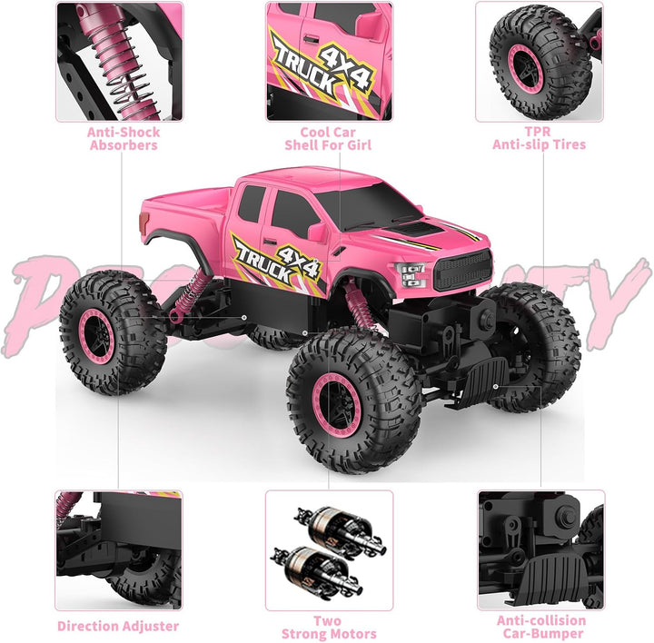 Double E Raptor F150 RC Car 4WD 2 Motors Monster Trucks para niñas,...