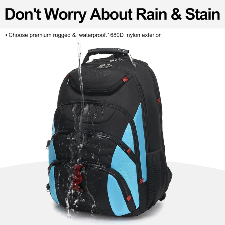 Mochila para laptop Boavan para hombre (Negro, 15.6), Elegante