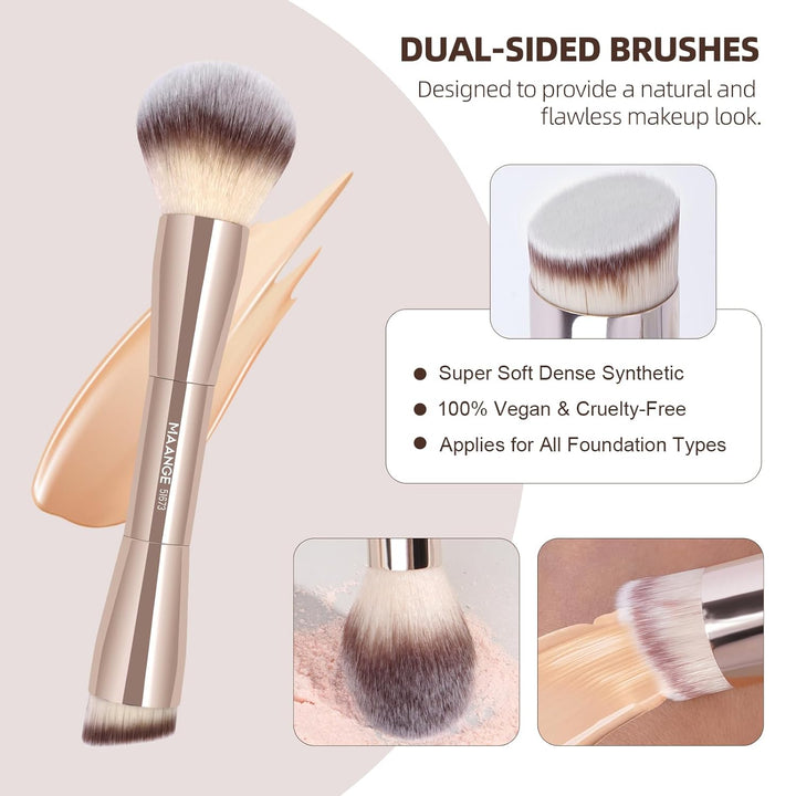 MAANGE Juego de 20 brochas de maquillaje de base, brocha de contorn...