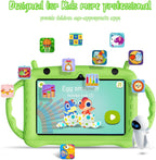 Tableta para niños de 7 pulgadas para niños de 3 a 7 años, tableta Android 12 de 2 GB de RAM+32 GB de ROM, aprendizaje educativo de control parental, Netflix, regalo para niños y niñas (verde)