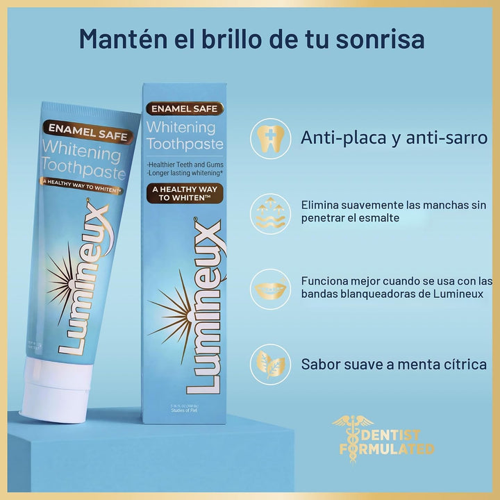 Lumineux Pasta de dientes blanqueadora dental, sin peróxido, 3.75 o...