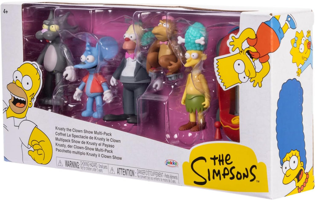 The Simpsons - Juego de figuras de 2.5 pulgadas de Krusty The Clown Show Set