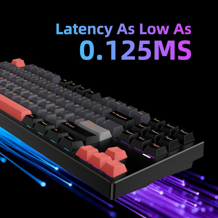 IROK FE87 V2 Teclado mecánico con cable, doble frecuencia de sondeo...