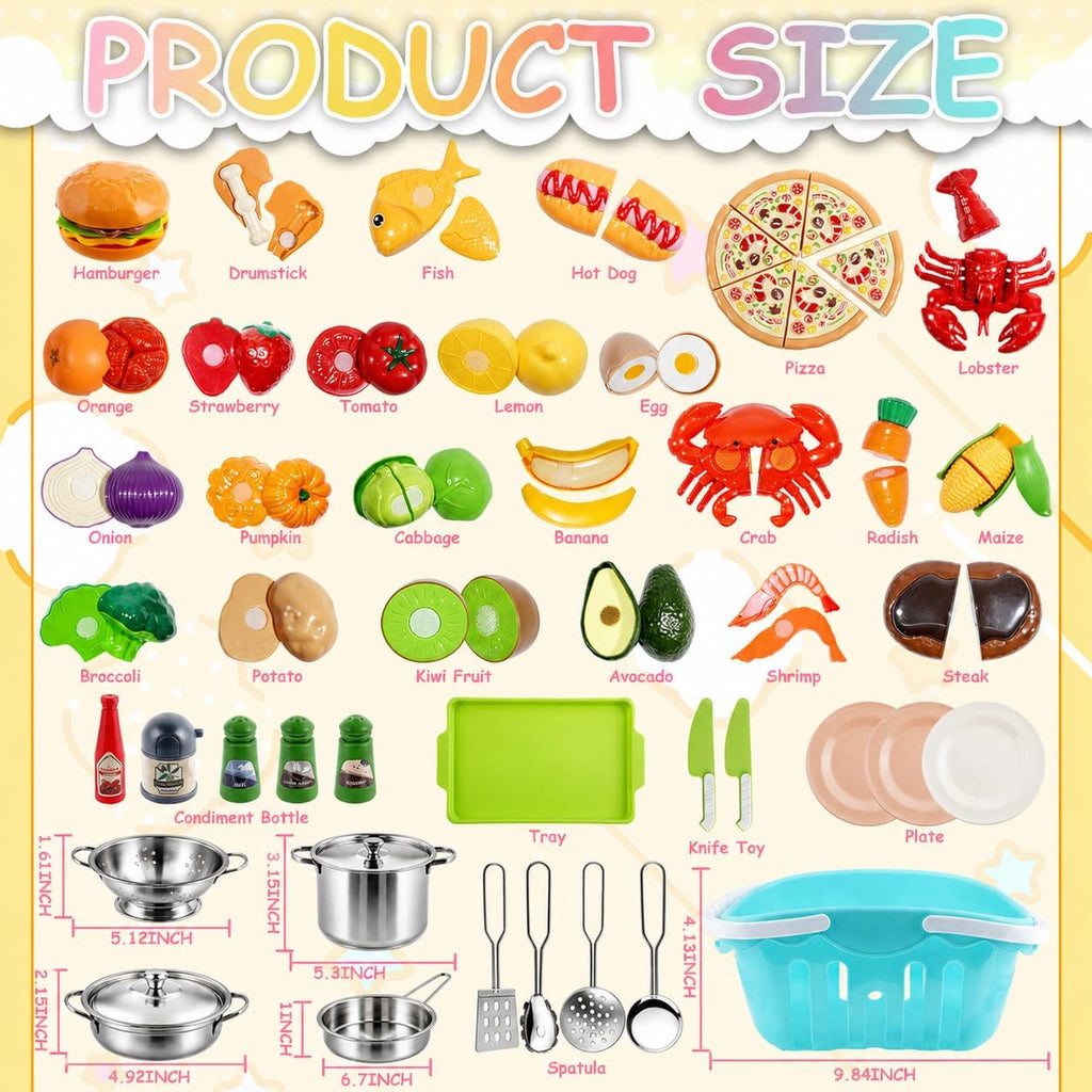 Rileryan Juego de accesorios de cocina de comida de juego de simulación