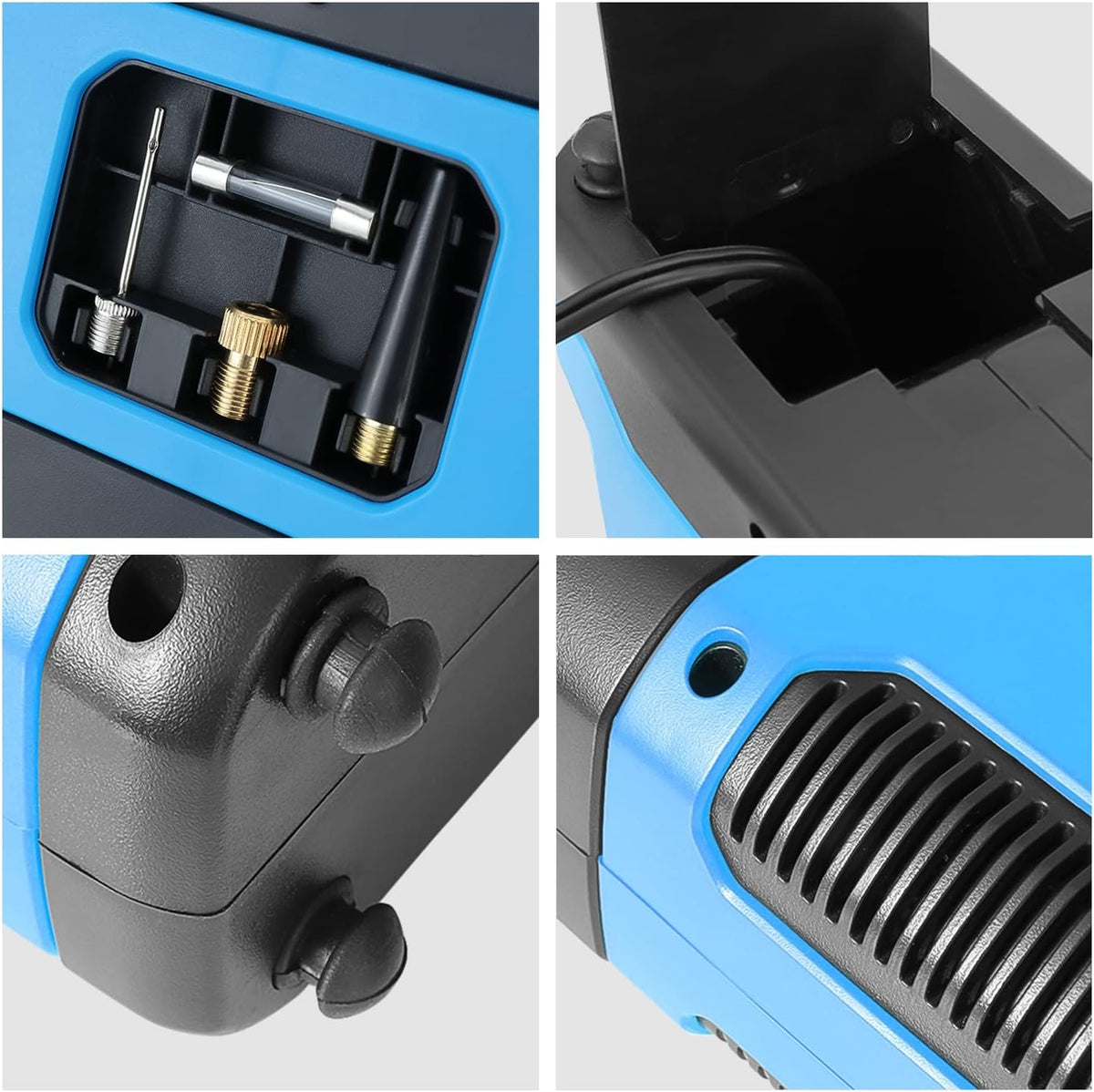 DNA MOTORING TOOLS-00213 Inflador de neumáticos digital azul de 12V...
