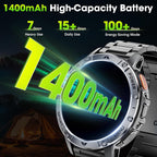 Reloj inteligente militar para hombre, reloj inteligente de 1.7 pulgadas