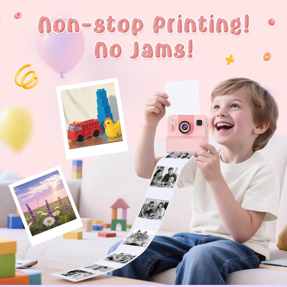 Cámara para Niños con Impresión Instantánea Juguetes para Niñas Ado...