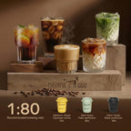 CHEERFUL GOAT Instant Cold Brew Coffe - Taza de viaje de café con forro de cerámica, café de bolsillo especial 100% arábica, liofilizado para una máxima frescura, sin azúcar, sin aditivos, L