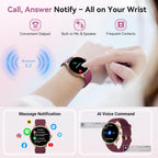 Fitpolo - Reloj inteligente para mujer, pantalla HD de 1.57 pulgadas